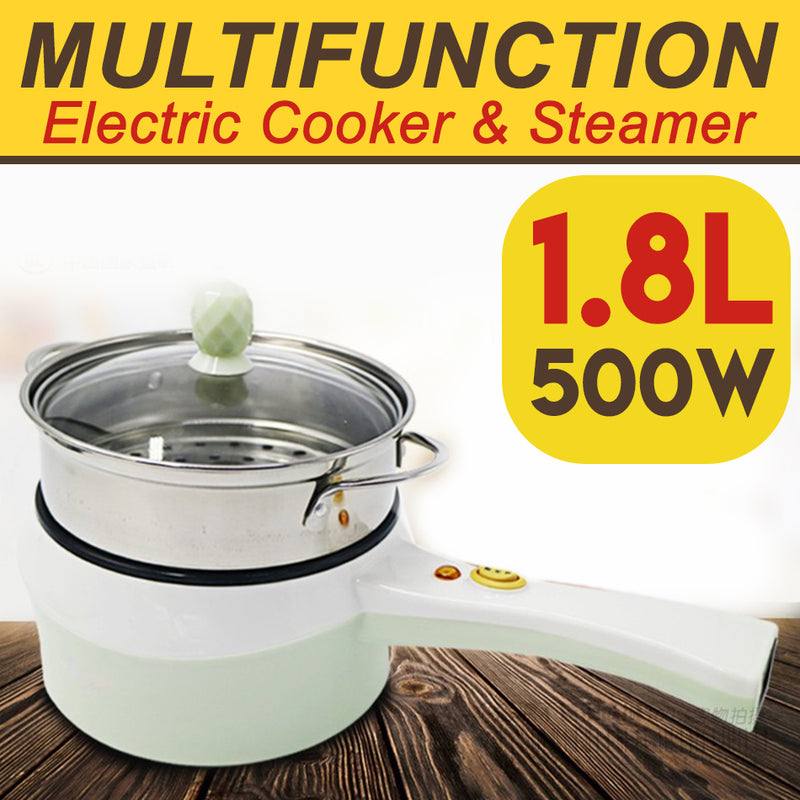 idrop [ 1.8L ] Multifunction Nonstick Electric Cooking Pot & Steamer