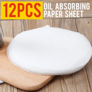 idrop 12PCS Food Oil Absorbing Thin Paper Soaking Sheet [ 20cm x 20cm ]