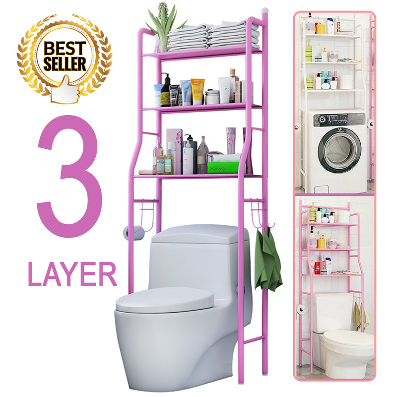 idrop 3 LAYER TOILET BATH SHELF - Vertical Storage Shelving Rack