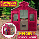 idrop Children's Outdoor Playhouse - School House / Gas Station / Market / Basketball Football Playset