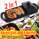 idrop [ 2 IN 1  ] Electric Grill, BBQ Barbecue & Hotpot Cooker 1600W [ HSX-611A ]