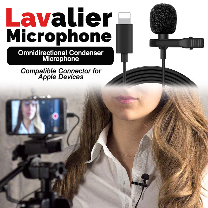 idrop Lavalier Microphone Plug & Play for Digital Recording Compatible with Apple Devices