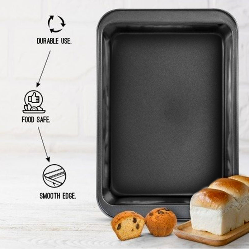 idrop ROASTER PAN Premium Non Stick Coating Easy Cleaning Pan [ 37CM X 25.5CM X 5CM ]