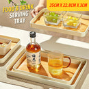 idrop Japanese Style Minimalist Food & Drink Serving Tray / Dulang Hidang Makanan & Minuman / 大号木板图案塑料面托盘