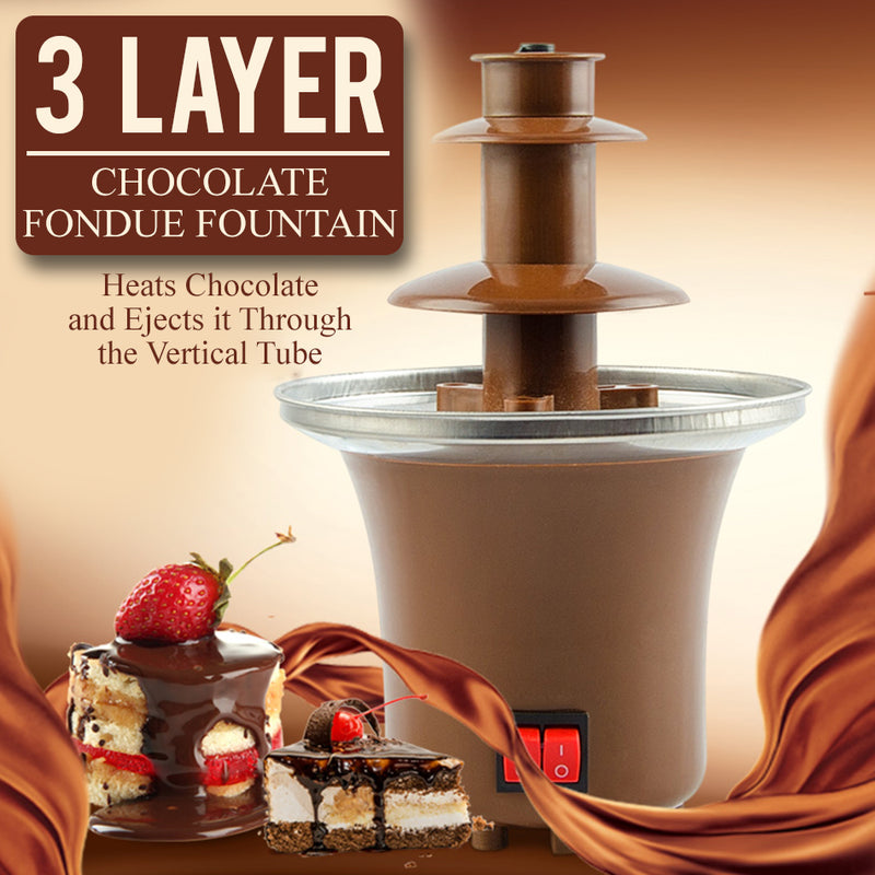 idrop 3 LAYER Mini Chocolate Fondue Fountain Heating Electric Machine (Party)