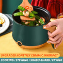 idrop [ 18CM ] Nonstick Single Handle Electric Cooking Pot + Steamer Layer / Periuk Masak Elektrik + Lapisan Stim / 18CM单柄电热蒸煮锅(英插)