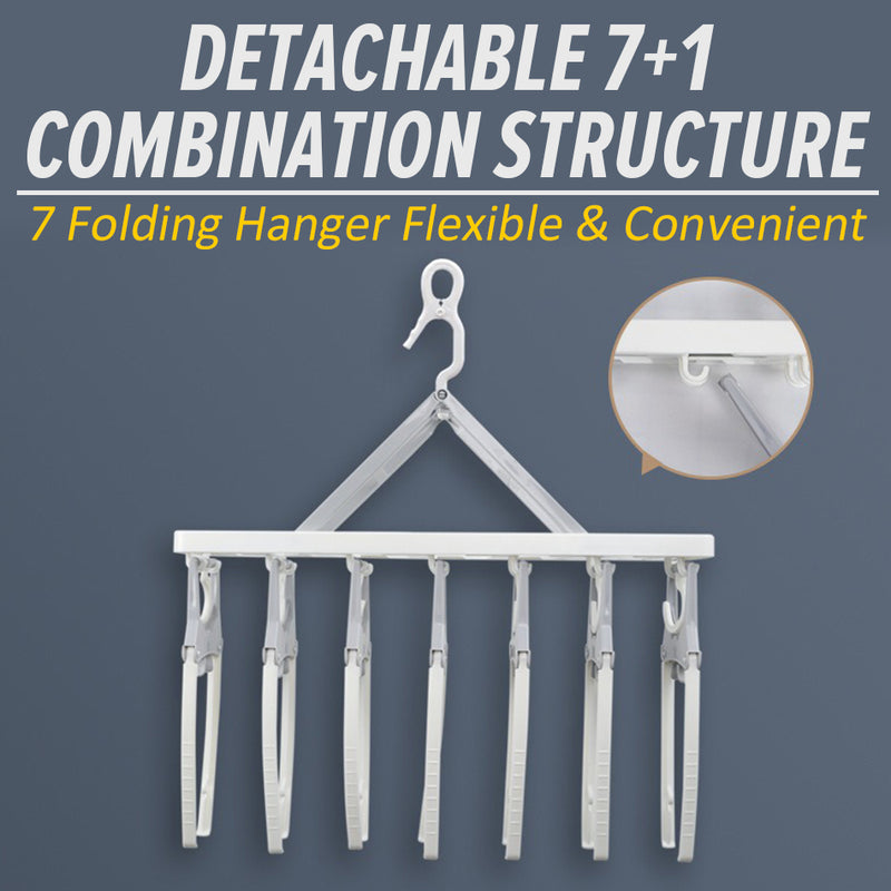 idrop [ 7 Hanger ] Multifunction Foldable Clothes Hanger / Tempat Sangkut Baju Pelbagai Guna Boleh Lipat / 7连衣架多用