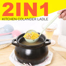 idrop Dual Purpose Long Handle Kitchen Colander Ladle
