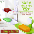 idrop Wide Soap & Toiletry Bathroom Accessory Wall Mount Storage Rack [ 1 Layer / 2 Layer ]
