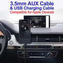 idrop iP 3.5mm Aux Audio Cable & Charging Cable Compatible with Apple Smartphone [ USB Power Connector ]