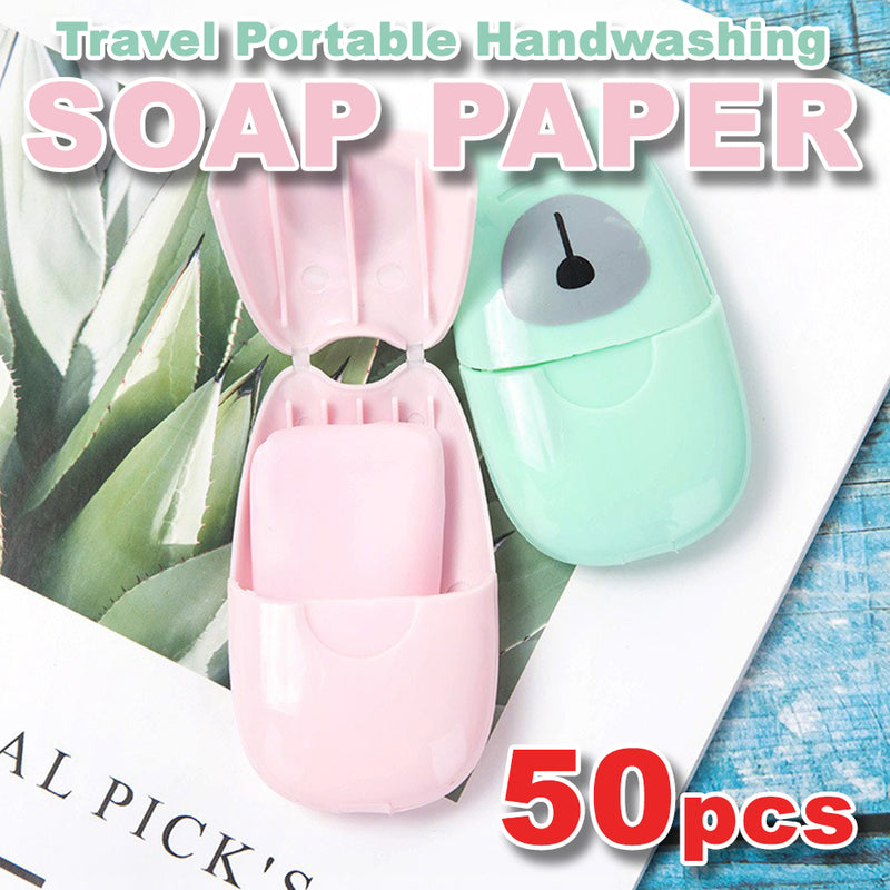 idrop 50PCS Portable Travel Size Hand Washing Dissolving Soap Paper