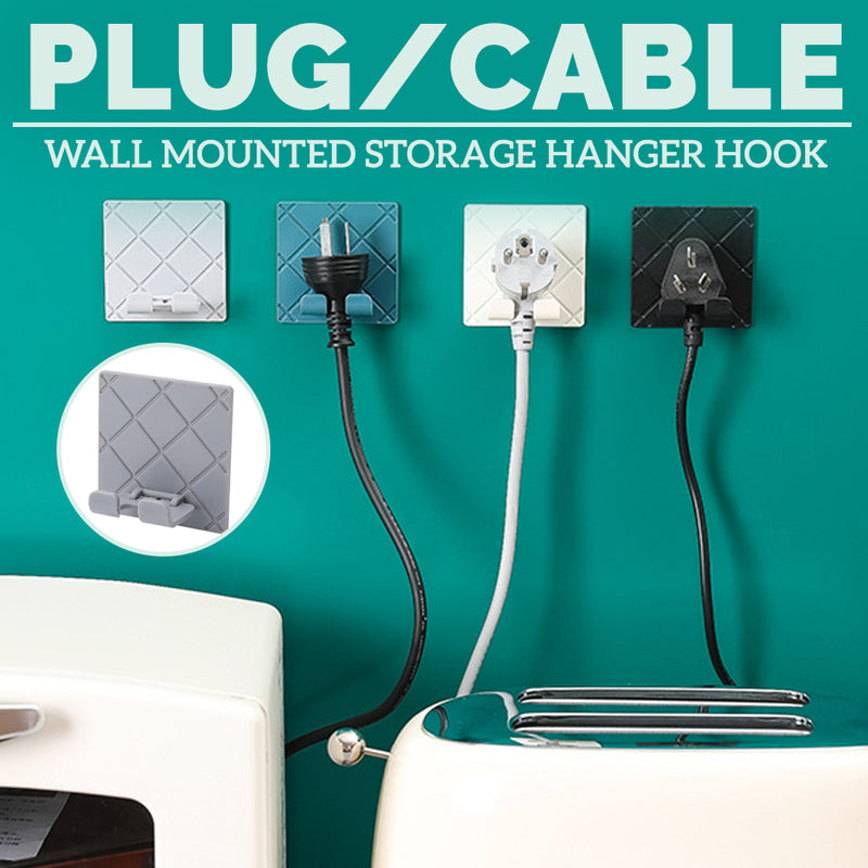 idrop Wall Mounted Power Cord Storage Hook Cable Wire Socket Plug Management Storage Organizer