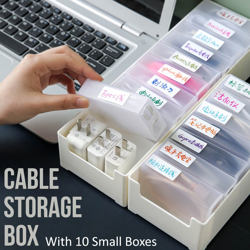 Usb Cable With Storage idrop Data USB Cable Storage Box Desktop Storage with 10 Small Boxes