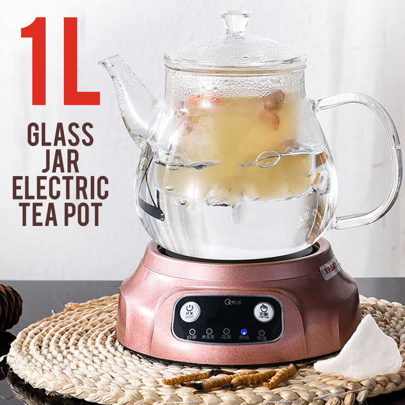 idrop 1L Electric Health Glass Jar Tea Pot Kettle