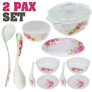 idrop Rose Pattern Melamine Kitchen Dining Tableware Set 6 [ 11 Pcs / 22 Pcs ]