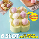 idrop [ 6 SLOT ] Animal Mini Ice Cream Popsicle Mold / Acuan Aiskrim Bentuk Haiwan Mini / 动物迷你冰淇淋冰棒模具