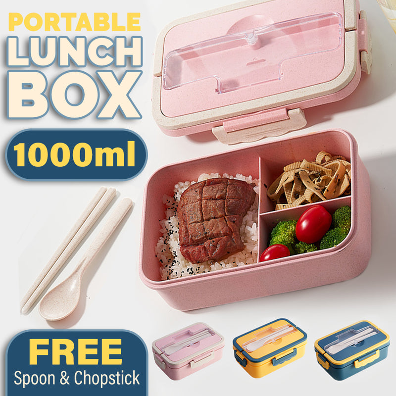 idrop Portable Heat Insulated Leakproof Lunchbox Smartphone Holder + FREE Spoon & Chopstick