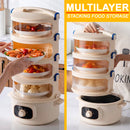 idrop [ 4 LAYER ] Multilayer Stackable Electric Insulated Heating Food Meal Storage