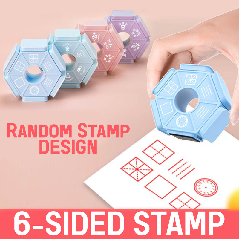 idrop Six Sided Correctional Motivational and Award Stamp / Cop Dakwat Enam Bahagian / 六面印章配印油(批改章,奖励章,英文章