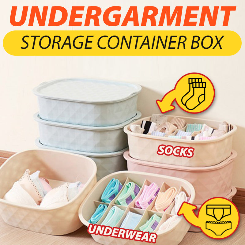 idrop Underwear & Socks Multi Compartment Slot Storage Box