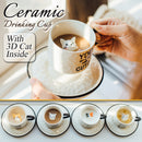 idrop CUTE CAT IN CUP Ceramic Coffee Cup with Saucer / Cawan Minum Kucing 3D & Piring / 陶瓷杯 立体猫咪英文陶瓷咖啡杯碟