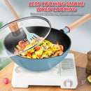 `idrop [ 30CM / 18CM ] Nonstick Kitchen Cooking Wok & Milk Pan / Kuali dan Periuk Tidak Lekat / 京瓷蓝回飞单柄不粘炒锅30CM京瓷蓝回飞不粘奶锅18CM