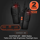 idrop BAOFENG BF-888S Wireless Walkie Talkie 16-Channel 2 Way Radio with LED Light [ 2pcs ]