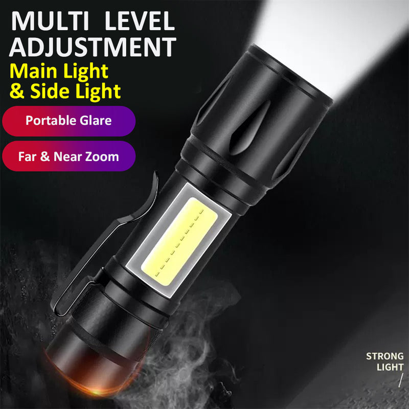 idrop USB Rechargeable LED Torch Light / Lampu Suluh LED USB / USB充电手电筒LED(塑料盒子)