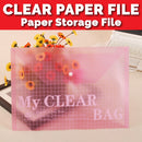 idrop My Clear Transparent Paper Storage File Bag [ 33cm x 23cm ]