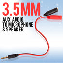 idrop 3.5mm Aux Audio Adapter Cable to Audio Speaker Headphone & Microphone Jack Port