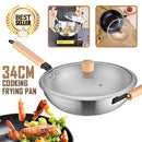 idrop 34CM - GD TRENDY Kitchen Cooking Wok Frying Pan