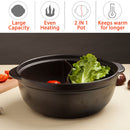 idrop [ 6 Liter ] 36CM 2 in 1 Ceramic Mandarin Duck Claypot / Mangkuk Seramik Dua Dalam Satu / 6L鸳鸯锅(不带盖)36CM(砂煲)(金刚煲V6)