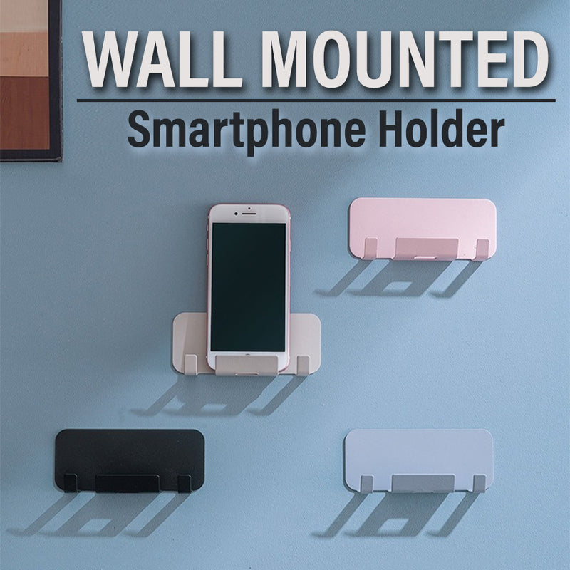 idrop Wall Mounted Smartphone Tablet Holder Bracket Rack / Pemegang Peranti Telefon / 铁艺手机充电支架(手机&插头多用壁挂)(双面贴)