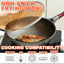 idrop 32CM Non Stick 5 Layer  Scratch Resistant Frying Cooking Wok with Lid Cover