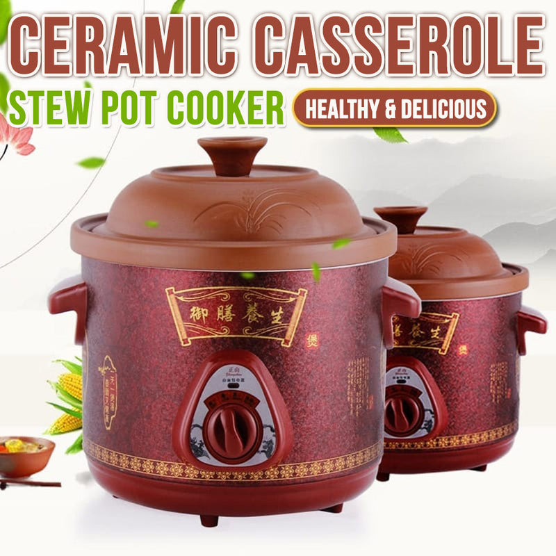 idrop Multifunctional Casserole Ceramic Stew Pot Cooker [ 1.5L / 2.5L/  3.5L / 6L ] / Periuk Seramik Kaserol Pelbagai fungsi / 多功能砂锅陶瓷炖锅 [ 1.5L / 2.5L/ 3.5L / 6L ]