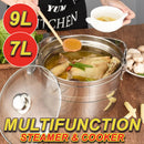 idrop [ 9L / 7L ] Kitchen Thermal Insulated Cooker & Steamer Cooking Pot with Handle / Periuk Masak & Stim / 厨房保温锅蒸锅带手柄