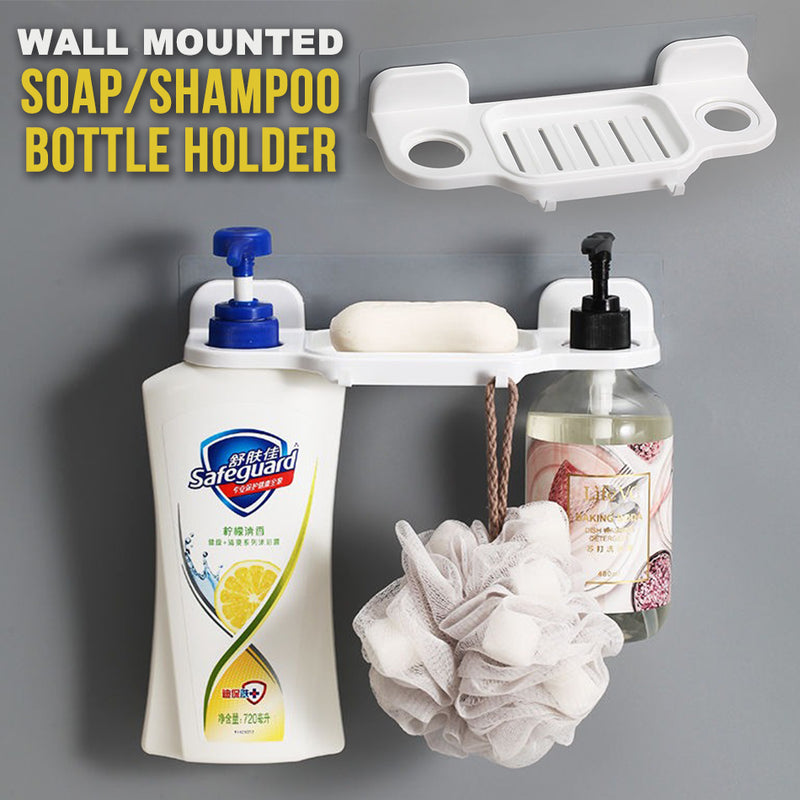 idrop Wall Mounted Shampoo Soap Bottle and Hand Soap Holder