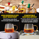idrop [ 420ml ] High Temperature Resistant Drinking Glass Mug / Cawan Minum Kaca Tahan Panas / 锤纹冰川卡通玻璃杯420ML