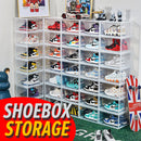 idrop Transparent Acrylic Shoe Box Magnetic Suction Storage Container / Kotak Penyimpanan Kasut / 透明亚力克鞋盒