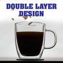idrop 350ml Double Layer Heat-Resistant Mug Glass Coffee Tea
