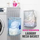 idrop Wall Mounted Dirty Clothes Mesh Laundry Basket / Bakul Jaring Baju Basuhan / (强力胶)网格脏衣篮
