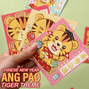 idrop [ 6PCS ] Chinese New Year Square Ang Pao Tiger Theme Red Envelope / Sampul Sarung Duit Tahun Baru Cina Tema Harimau / 红包^小(虎) 3-13