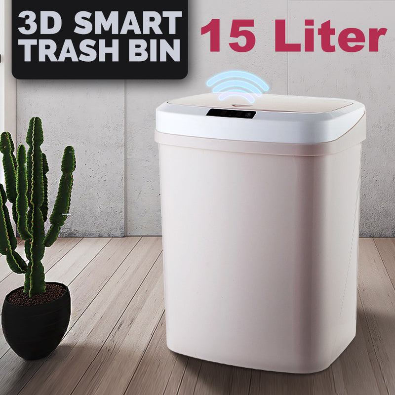 idrop 15L Rechargeable Smart 3D Trash Rubbish Bin with Induction Motion Tap and Touch Sensor