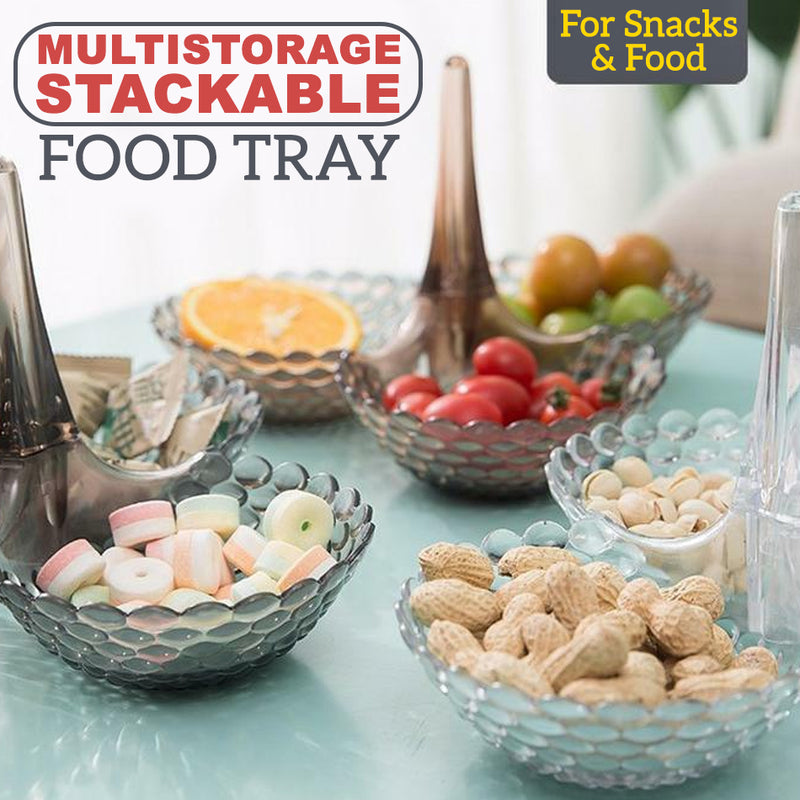idrop Stackable Multilayer Snack Fruit Food Tray [ 1pc ]