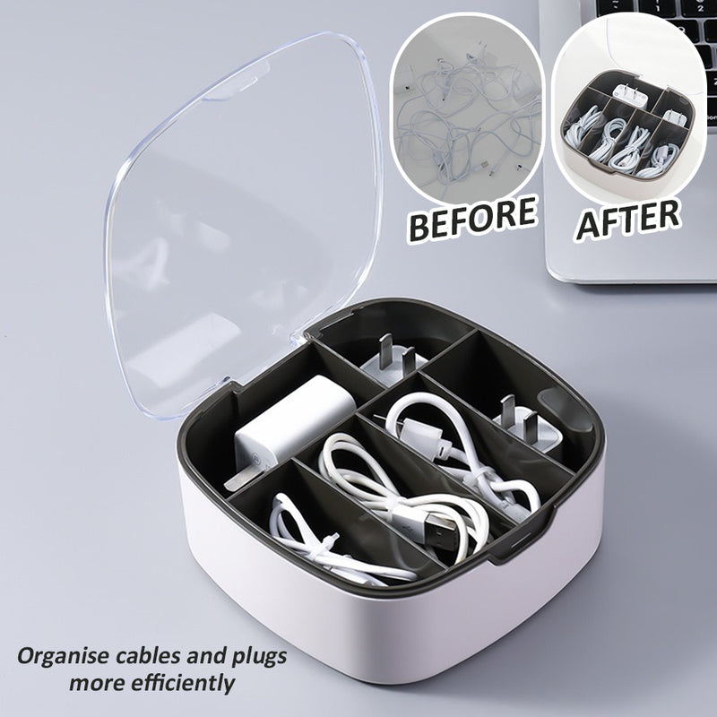 idrop Dustproof Data Cable & Charger Plug Storage Box / Kotak Penyimpanan Wayar & Peranti Pengecas / 防尘数据线收纳盒