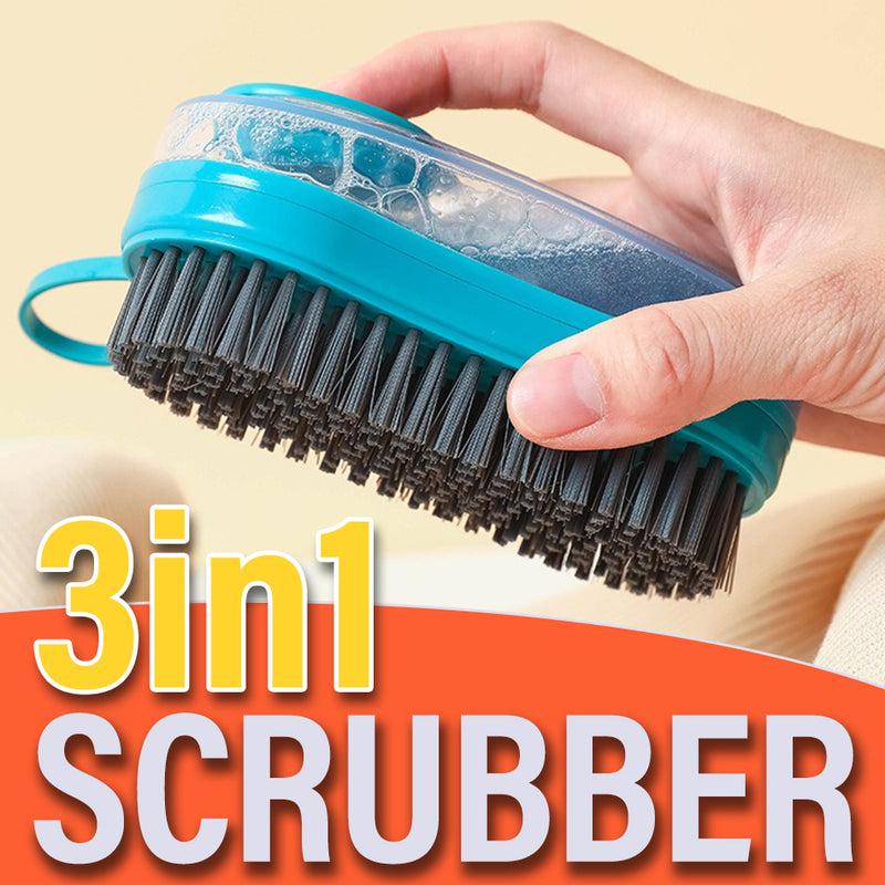 idrop Multifunctional Cleaning Scrubbing Brush / Berus Cuci Pelbagai Guna / 多功能液压清洁刷 (三个刷套装)(海绵刷 金钢砂 毛 刷