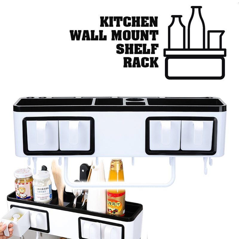 idrop MULTIFUNCTION STORAGE - Kitchen Wall Mount Seasoning Rack Shelf