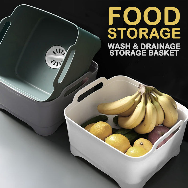 idrop Plastic Portable Sink Drain Fruit & Vegetable Basket / Bakul Mudah Alih Sayur dan Buah / 塑料便携式水槽排水水果和蔬菜篮