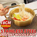 idrop [ 18CM / 1600ml ] Gold Color Plated Double Ear Instant Noodle Pot / Mangkuk Makan Mi Segera 18CM / 泡面锅(镀金)(双耳汤锅)(20.3CM)