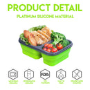 idrop 2 Grid Rectangle Portable Eco Folding Lunchbox Bento